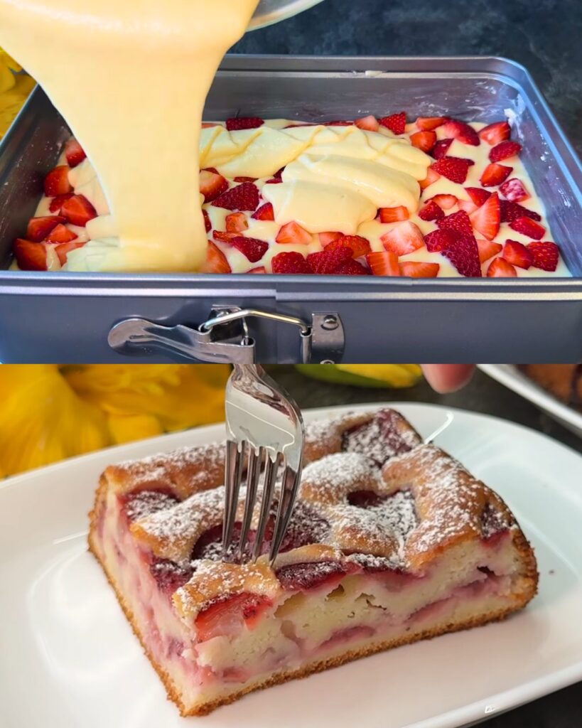 Strawberry Yogurt Sheet Cake