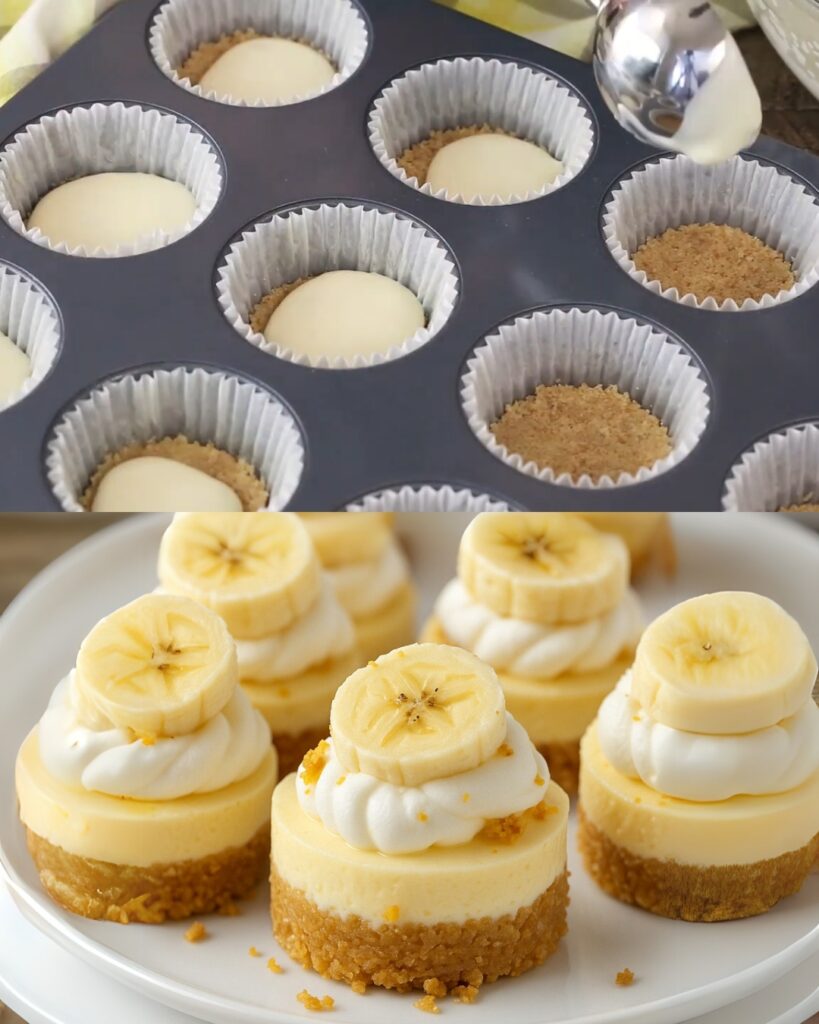Mini Banana Pudding Cheesecakes