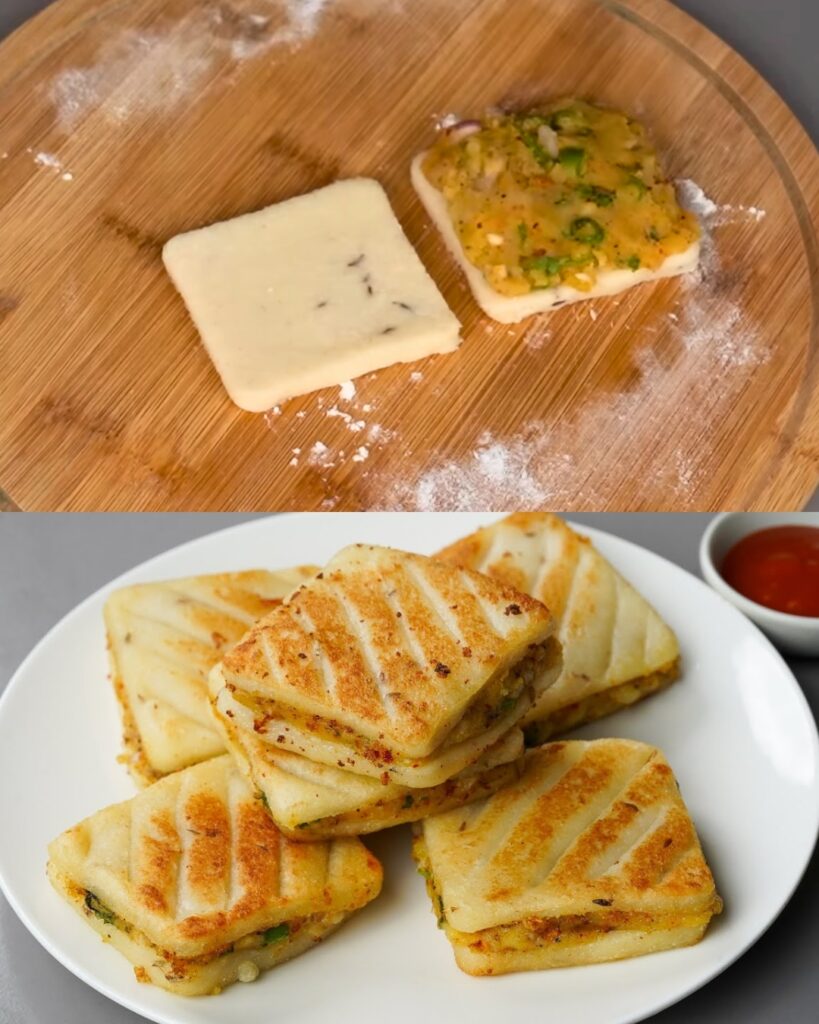 Crispy Semolina & Spiced Potato Squares