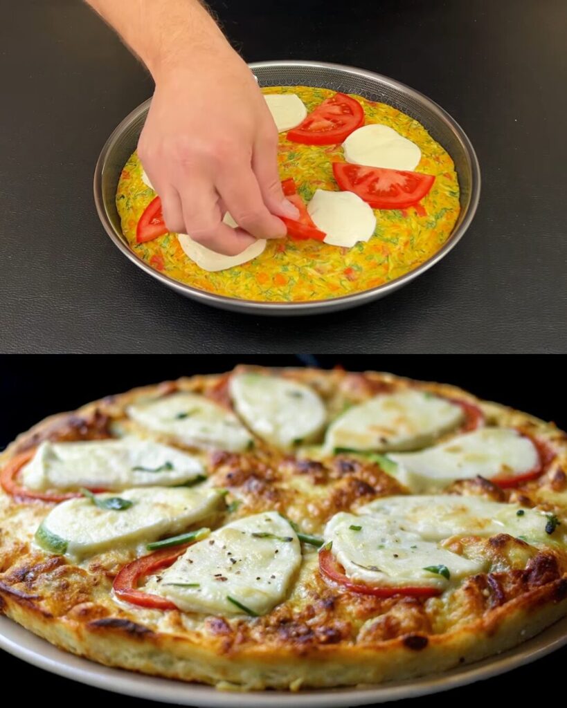 Baked Zucchini and Mozzarella Savory Squares.