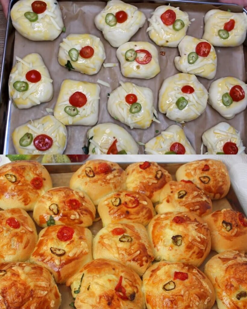 Spinach and Cheese Stuffed Yeast Rolls