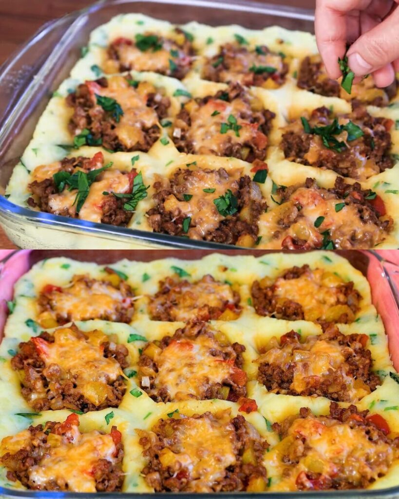 Cheesy Beef and Potato Patties with Tangy Cucumber‑Carrot Onion Salad