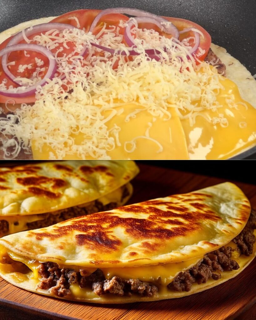 Egg and Beef Quesadillas