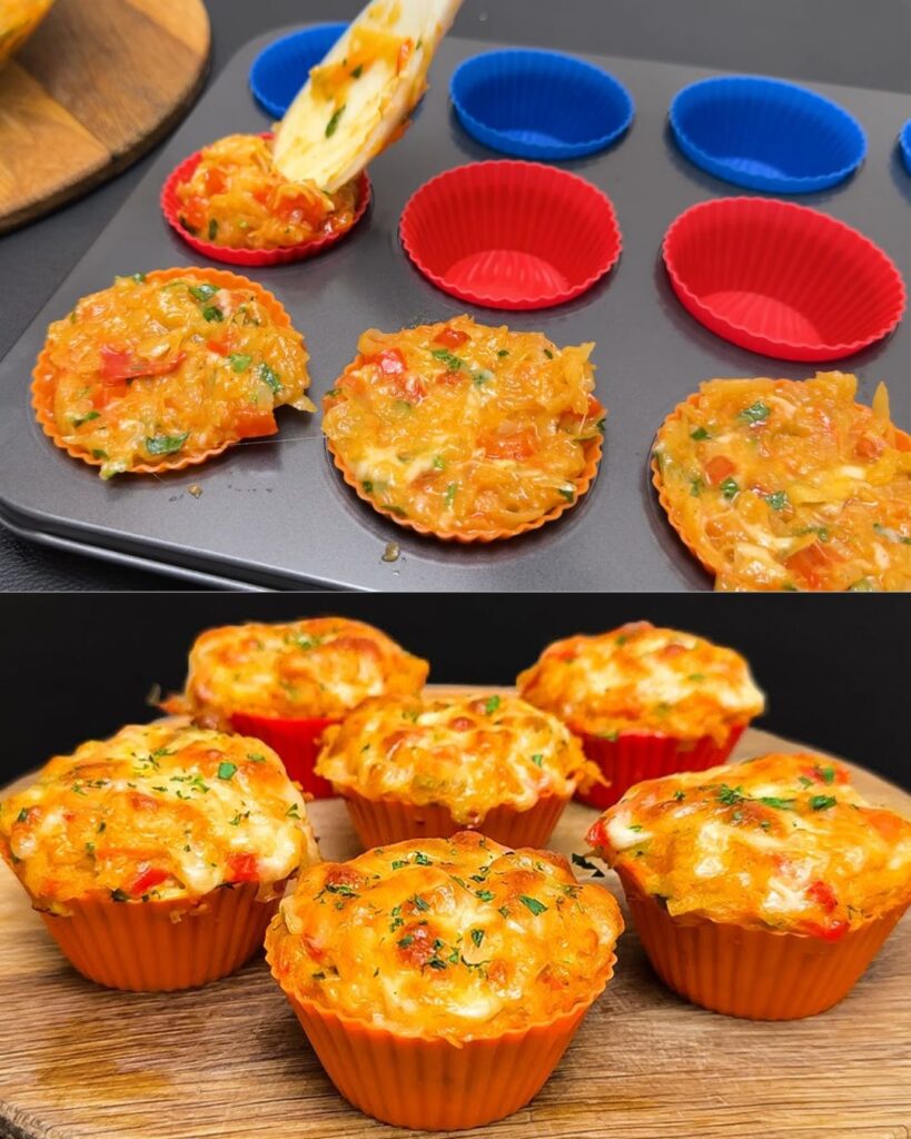 Cheesy Garden Vegetable Potato Muffins