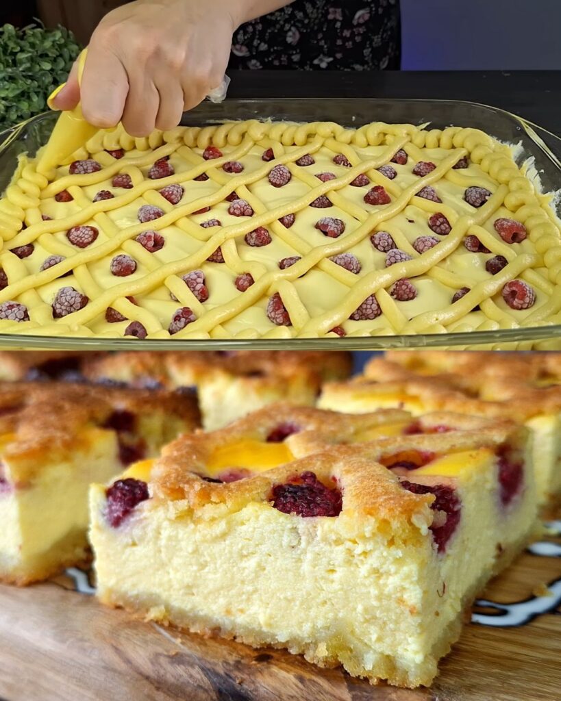 Raspberry Cottage Cheese Cake