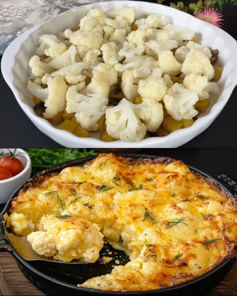 Vegetable & Cheese Egg Bake with Creamy Dill-Yogurt Sauce