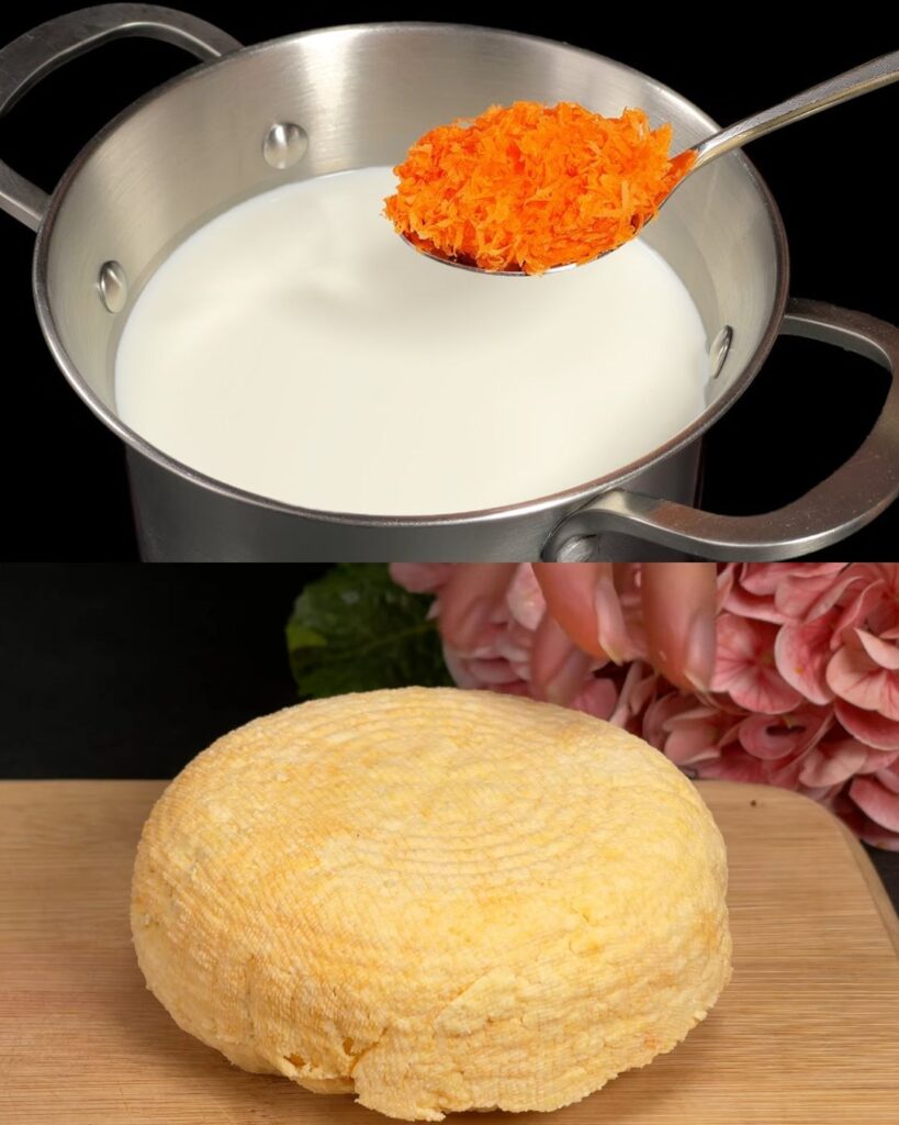 Homemade Creamy Carrot-Garlic Cheese finished dish