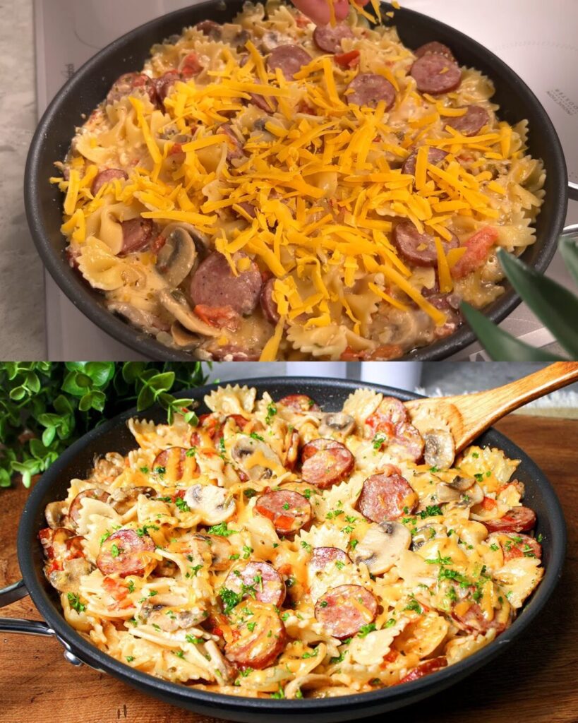 Creamy Smoked Sausage & Mushroom Pasta