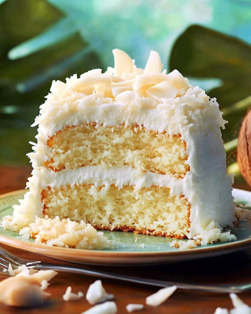 Coconut Cake finished dish
