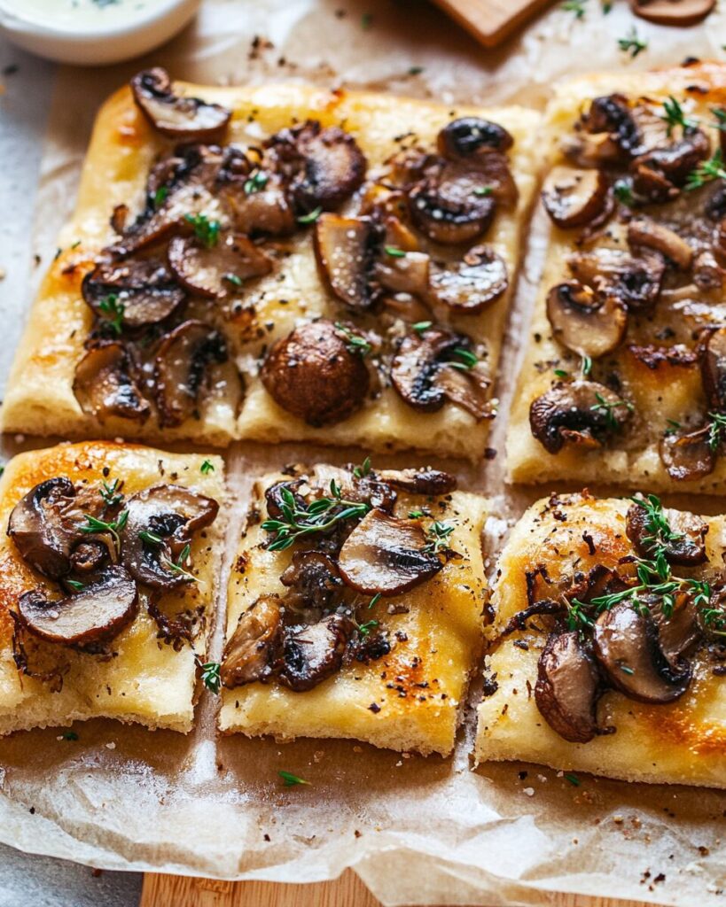 Crispy Mushroom Focaccia