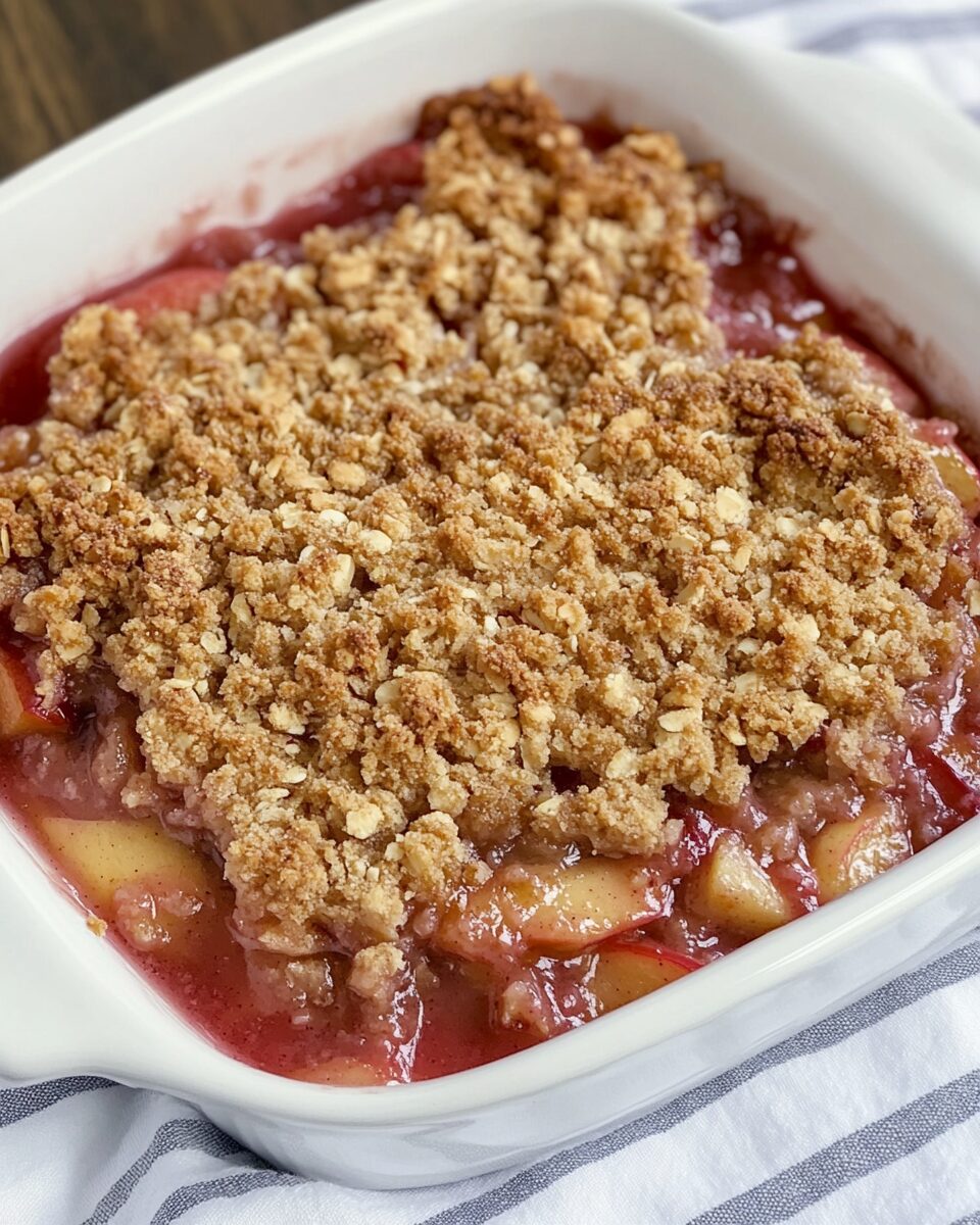 Apple Peach Rhubarb Crisp