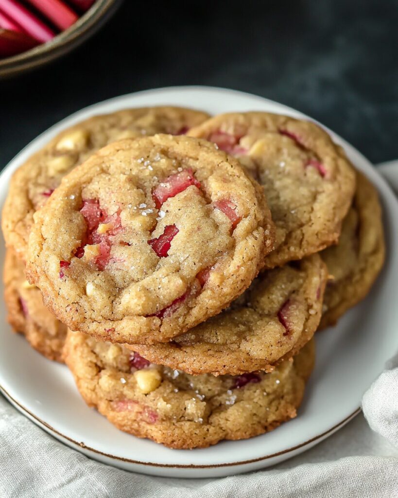 Brown Sugar Rhubarb Cookies finished dish