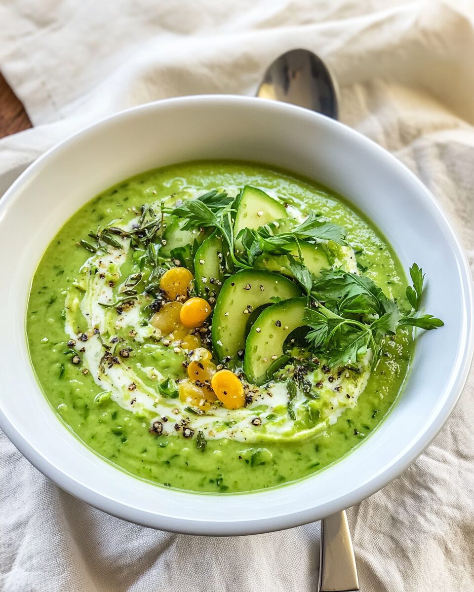 Chilled Cucumber Avocado Soup