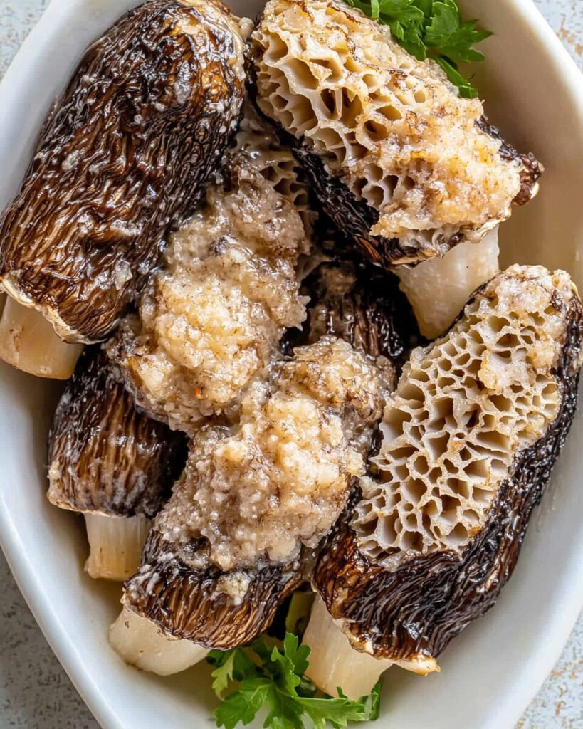 Crab-Stuffed Morel Mushrooms