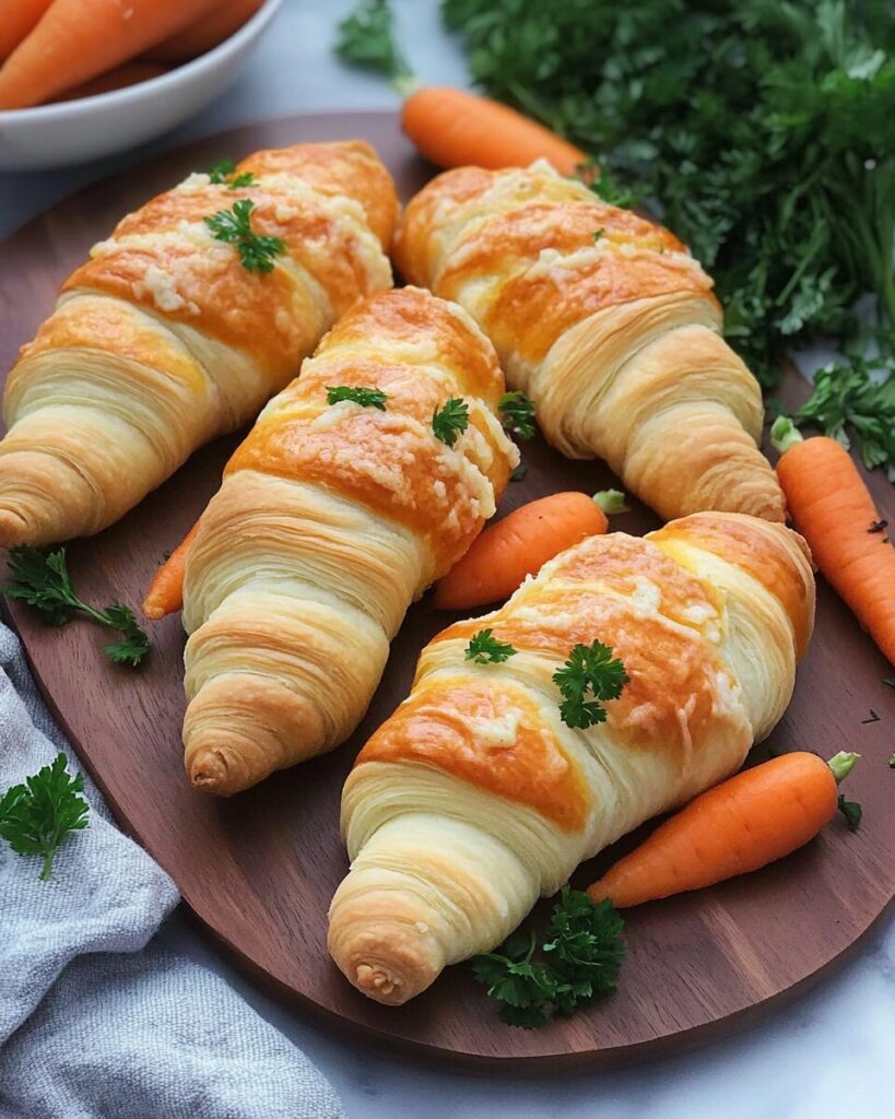 Easter Crescent Roll Carrots finished dish