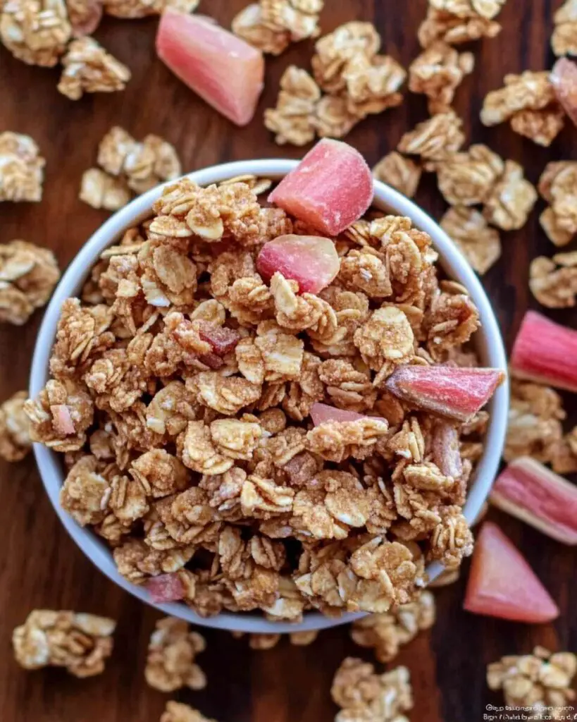 Honey Rhubarb Granola