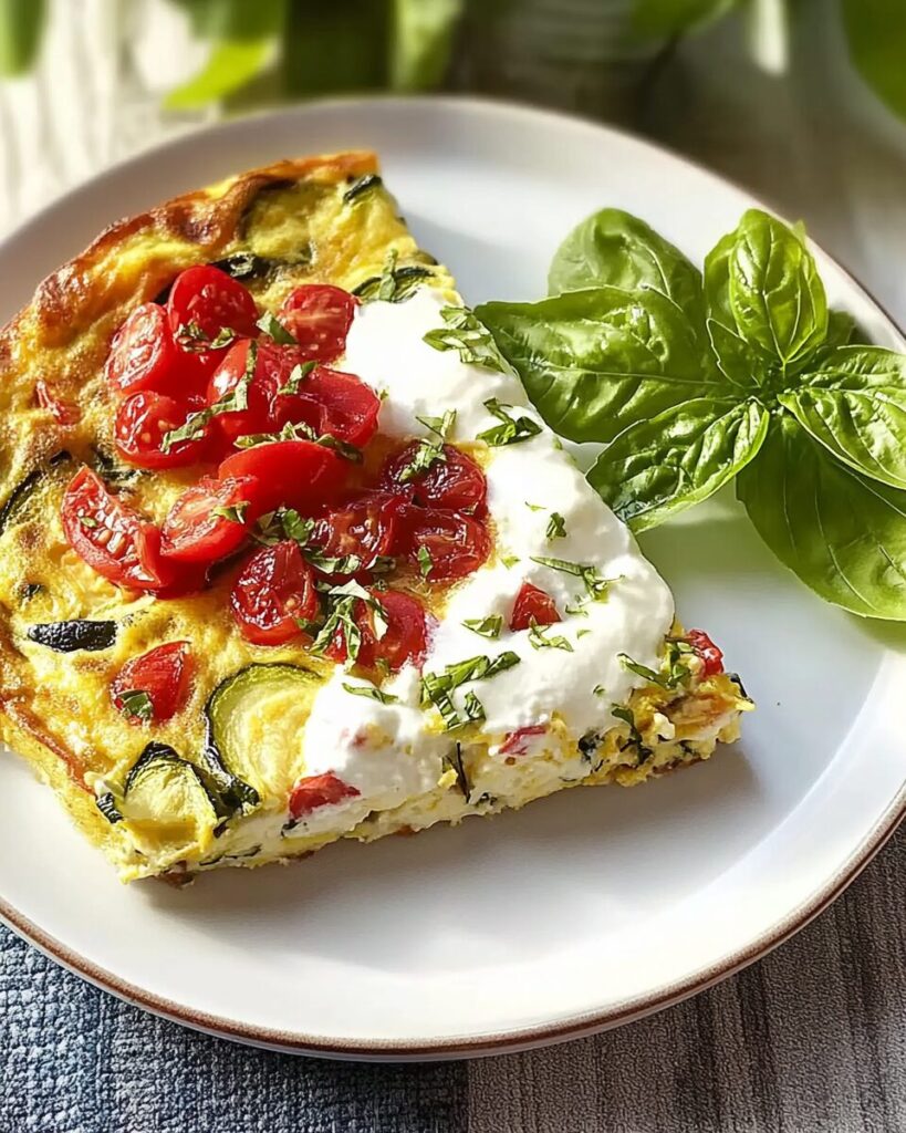 Mozzarella, Basil & Zucchini Frittata