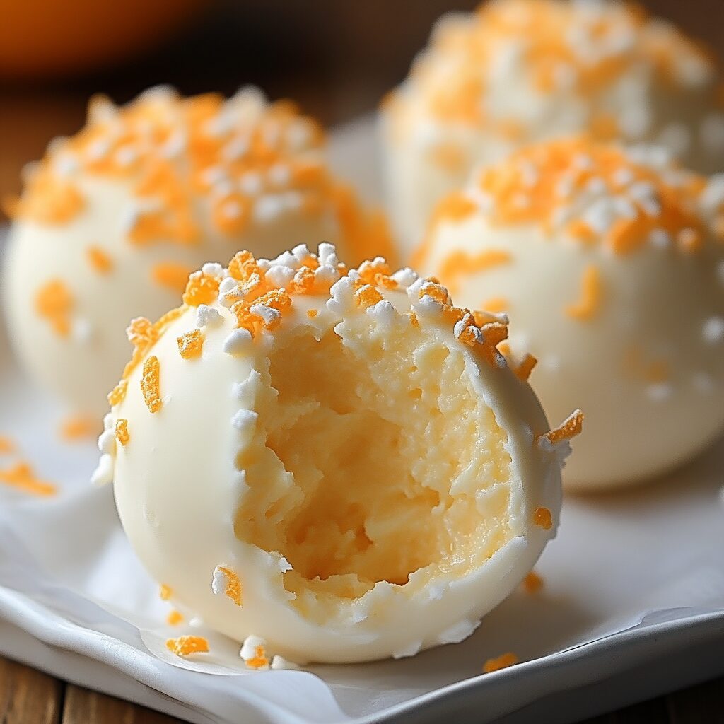No-Bake Orange Creamsicle Truffles