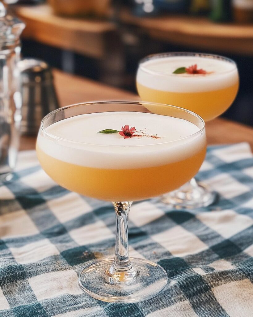 Spring Gin Flip finished dish
