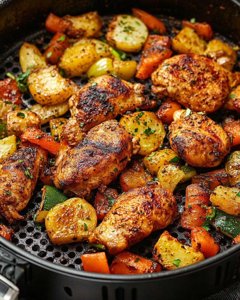 Air Fryer Chicken and Vegetables