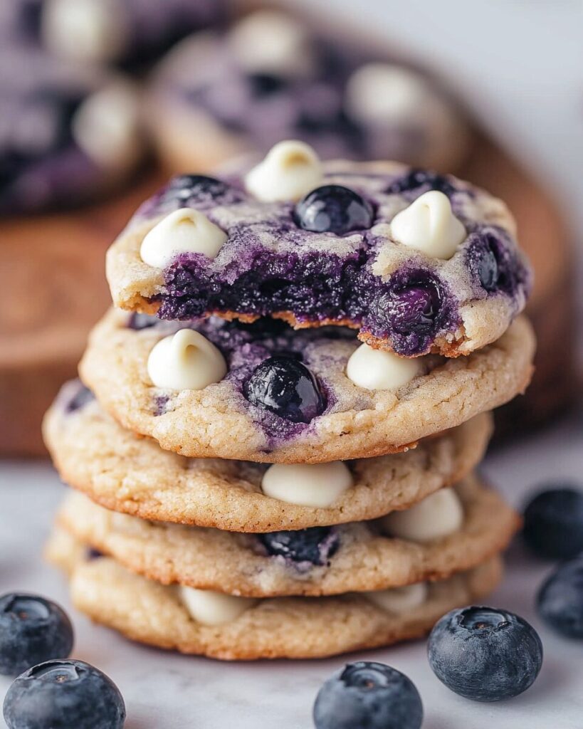 Blueberry White Chocolate Chip Cookies