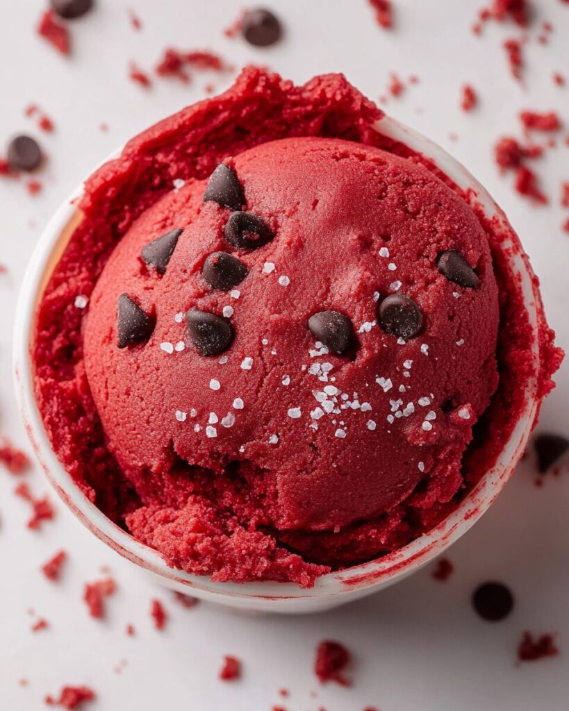 Edible Red Velvet Cookie Dough
