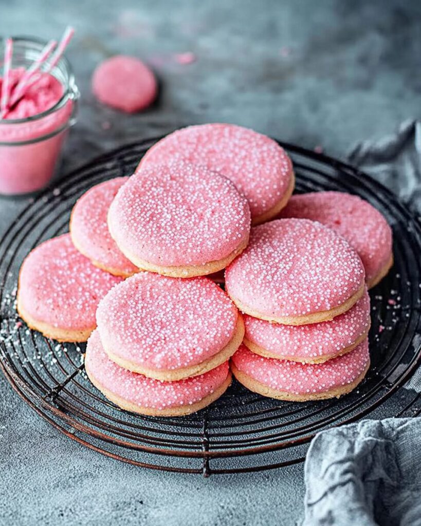 Mexican Pink Cookies finished dish