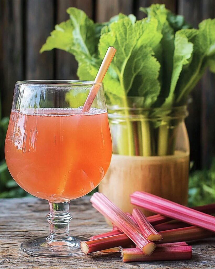Rhubarb Wine finished dish