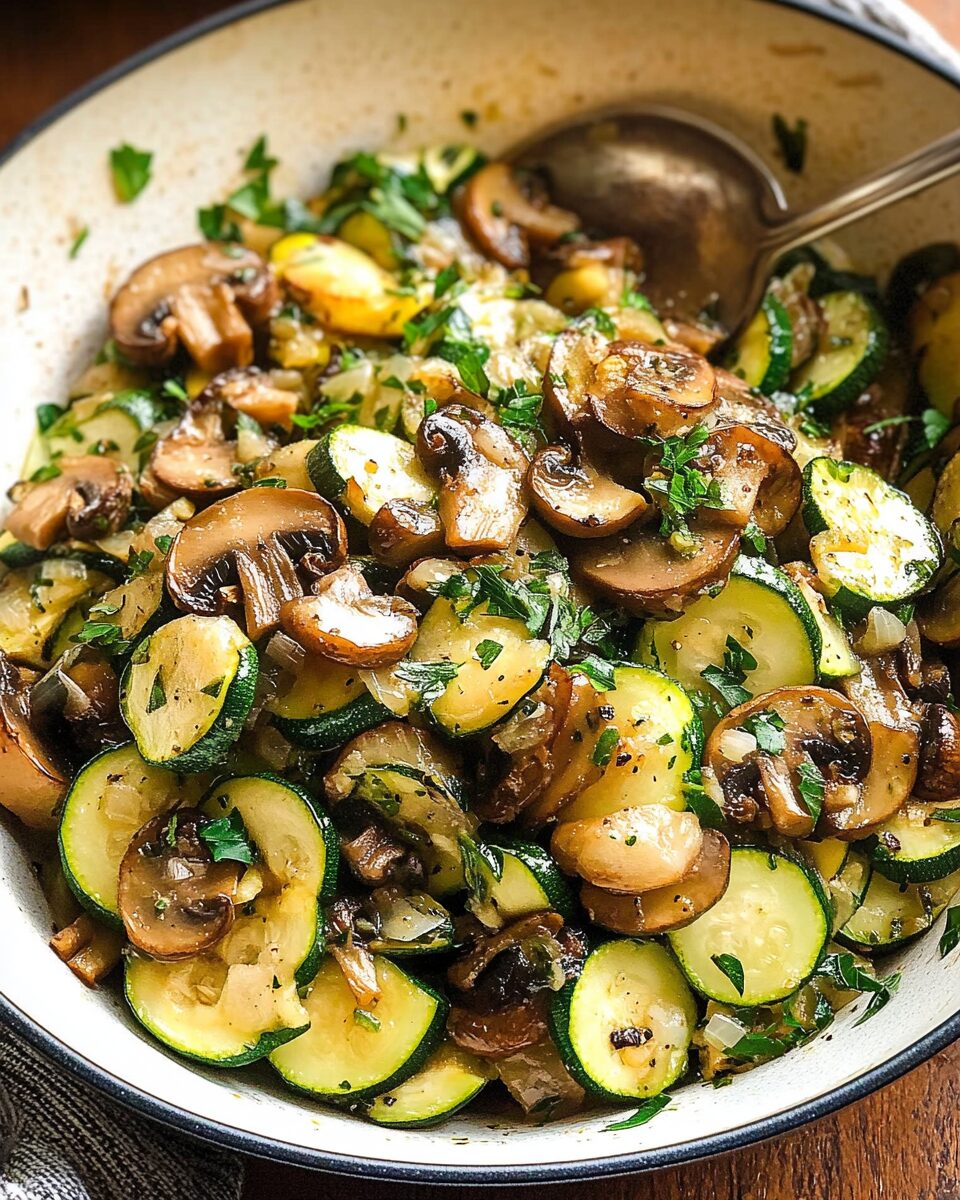 Skillet Zucchini and Mushrooms