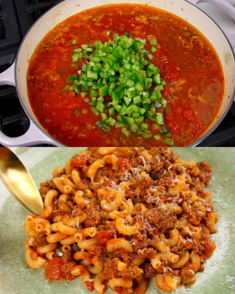 Savory Ground Beef and Tomato Elbow Pasta