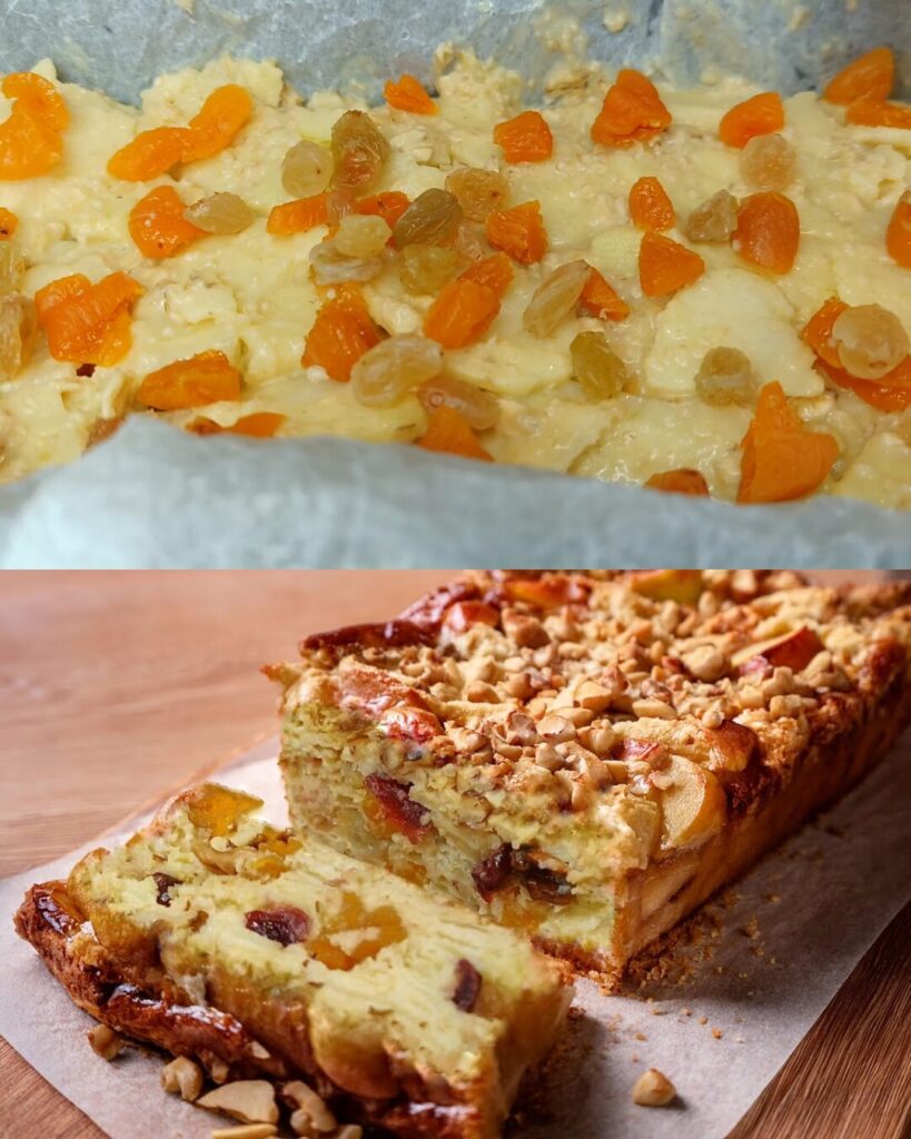 Hearty Layered Apple Oat Bars with Dried Fruit & Nuts