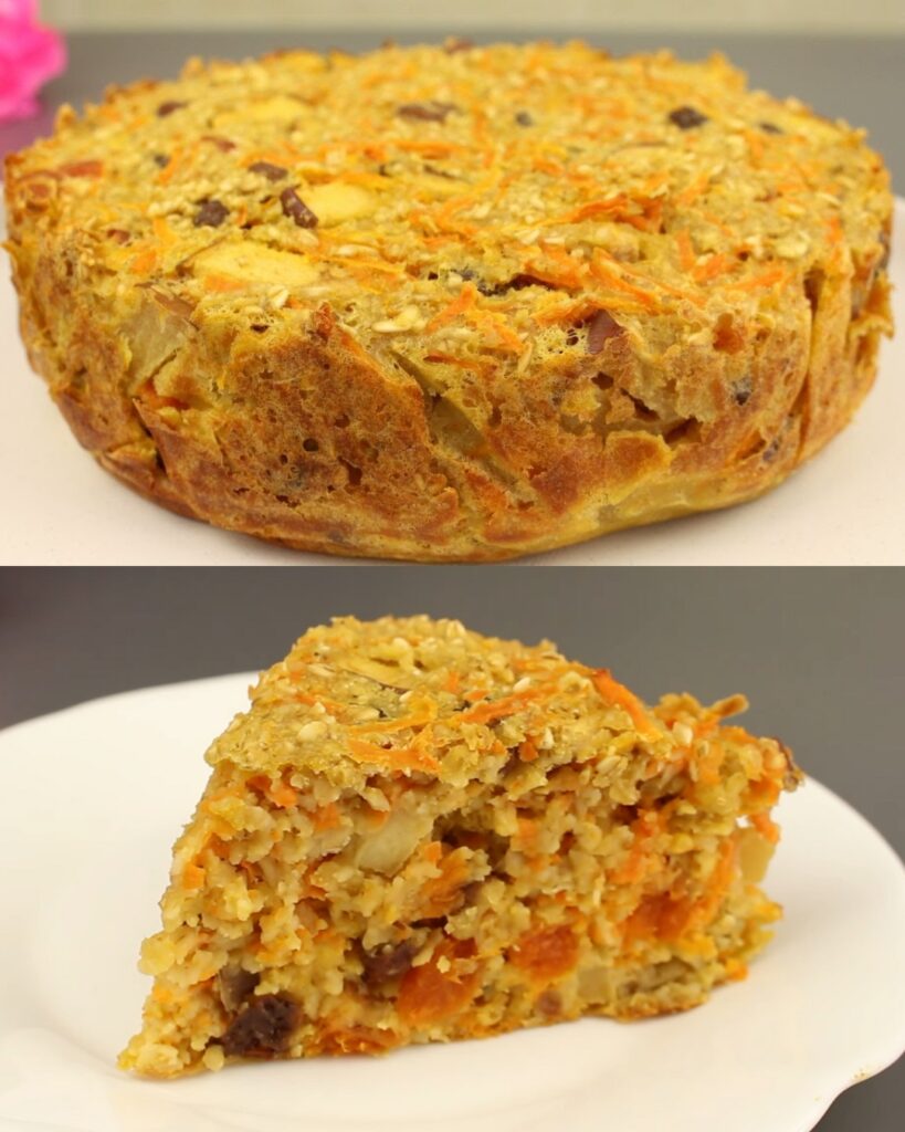 Wholesome Baked Oatmeal with Carrot, Apple, and Dried Fruit
