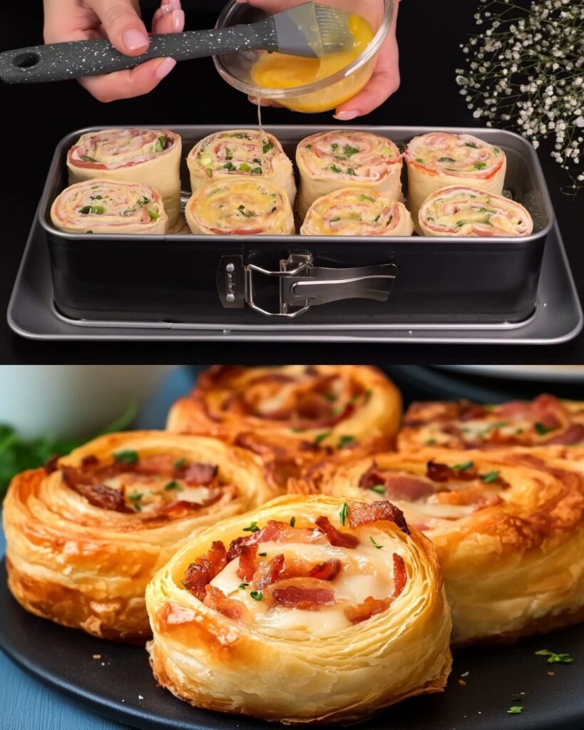 Bacon Cheddar Puff Pastry Twists
