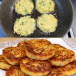 Potato Cheese Fritters with Garlic and Spring Onion