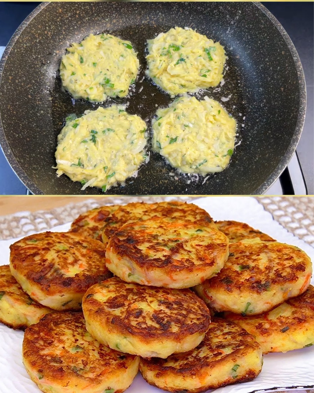 Potato Cheese Fritters with Garlic and Spring Onion