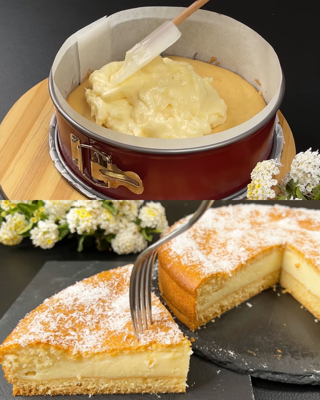 Lemon Custard Layer Cake