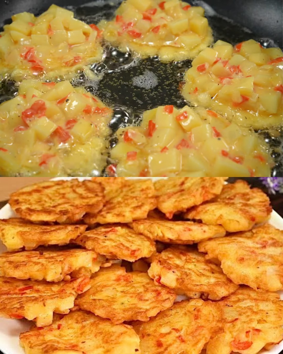 Crispy Potato & Vegetable Fritters with Tangy Yogurt–Coriander Dip