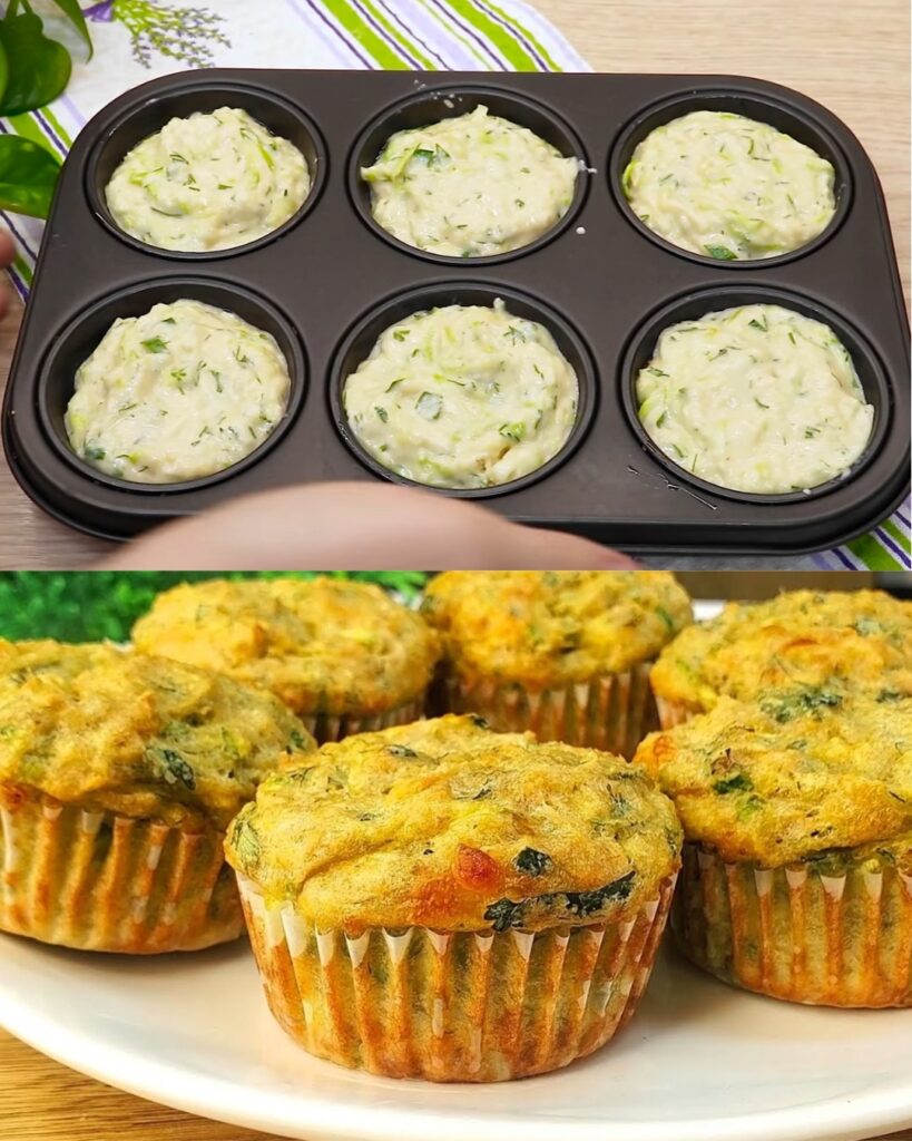 Savory Zucchini-Cheese Oat Muffins