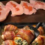 Bacon-Wrapped Spinach-Cream Cheese Stuffed Chicken Fillets