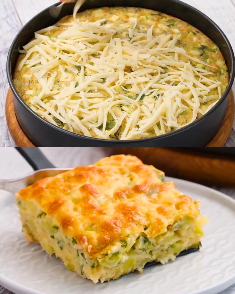 Cheesy Zucchini Bake with Kefir and Herbs