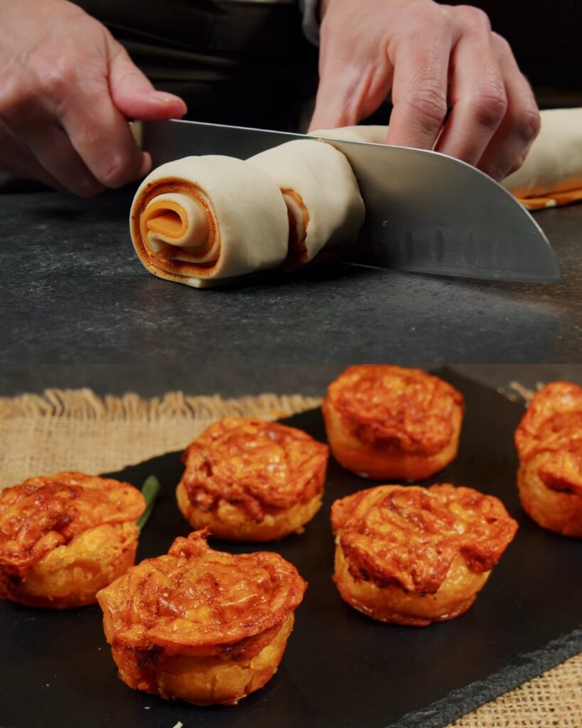 Cheesy Garlic Puff Pastry Swirls