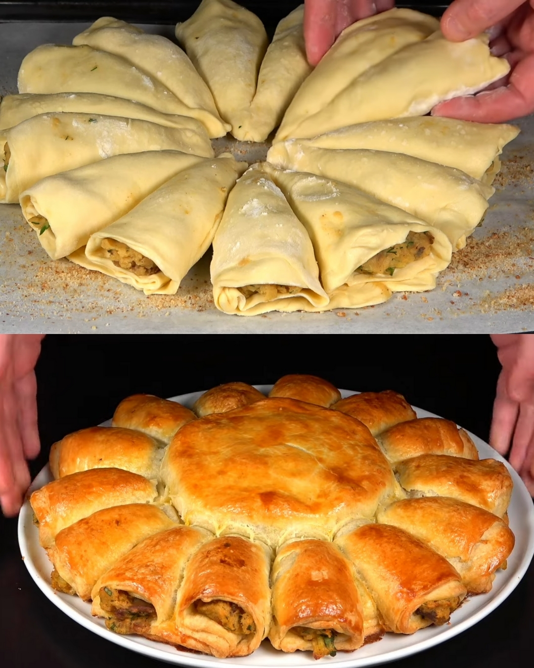 Potato & Mushroom Puff Pastry Pockets