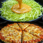 Savory Cabbage & Egg Pancakes with Cheesy Tomato Sauce