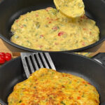 Savory Zucchini & Chicken Pancakes with Creamy Mushroom Sauce