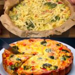 Vegetable Layered Casserole with Cheddar Cheese Sauce