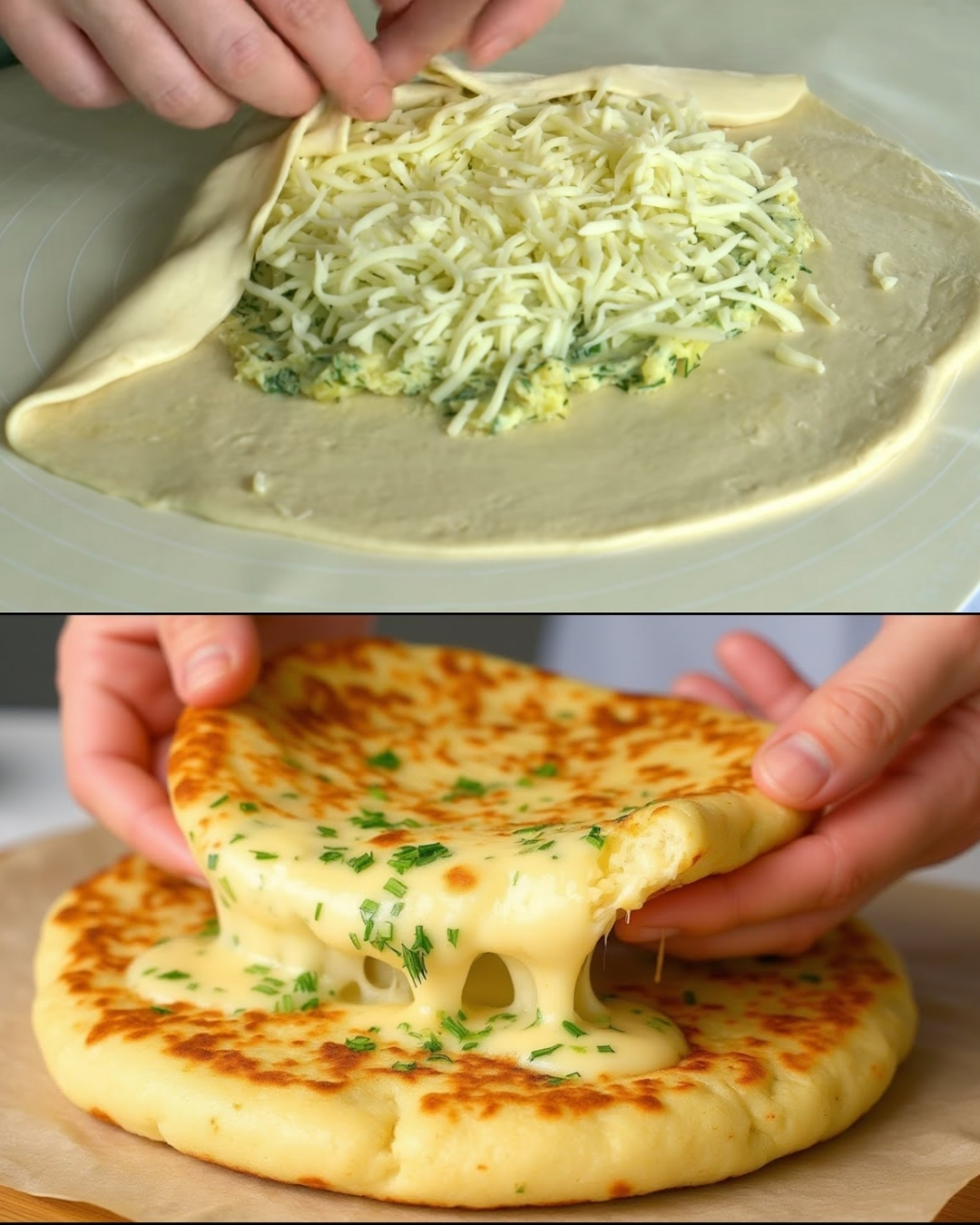 Hearty Potato, Kale & Cheese Tortilla with Garlic-Chive Yogurt Dip
