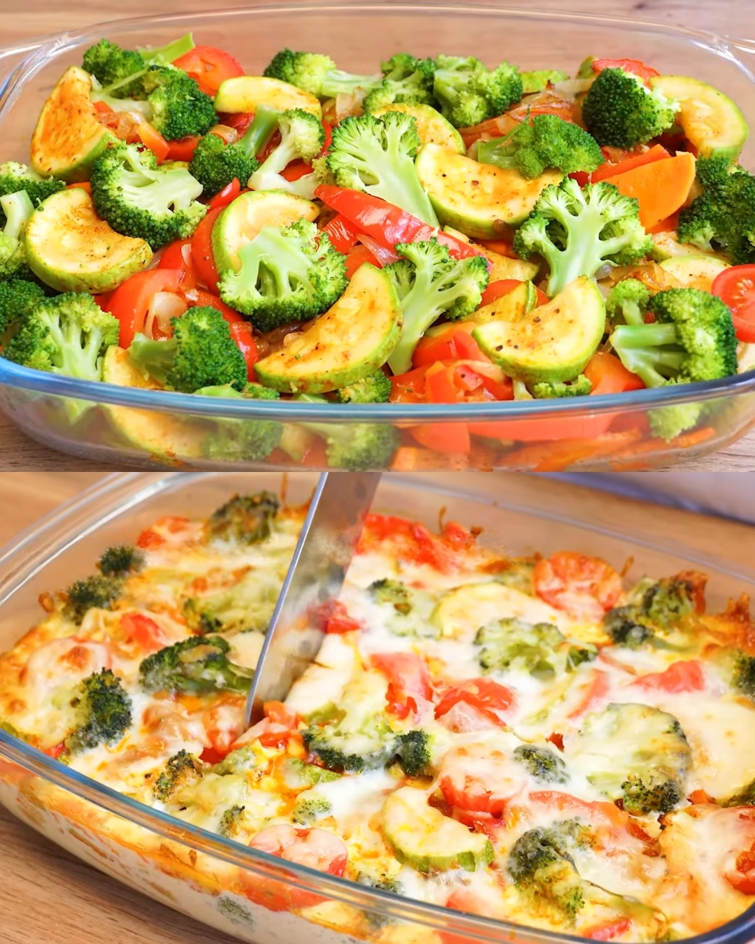 Golden Baked Vegetable & Egg Bake with Zesty Yogurt Dill Sauce