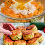 Turkey & Garden-Veggie Patties with Vitamin Cucumber-Dill Sauce