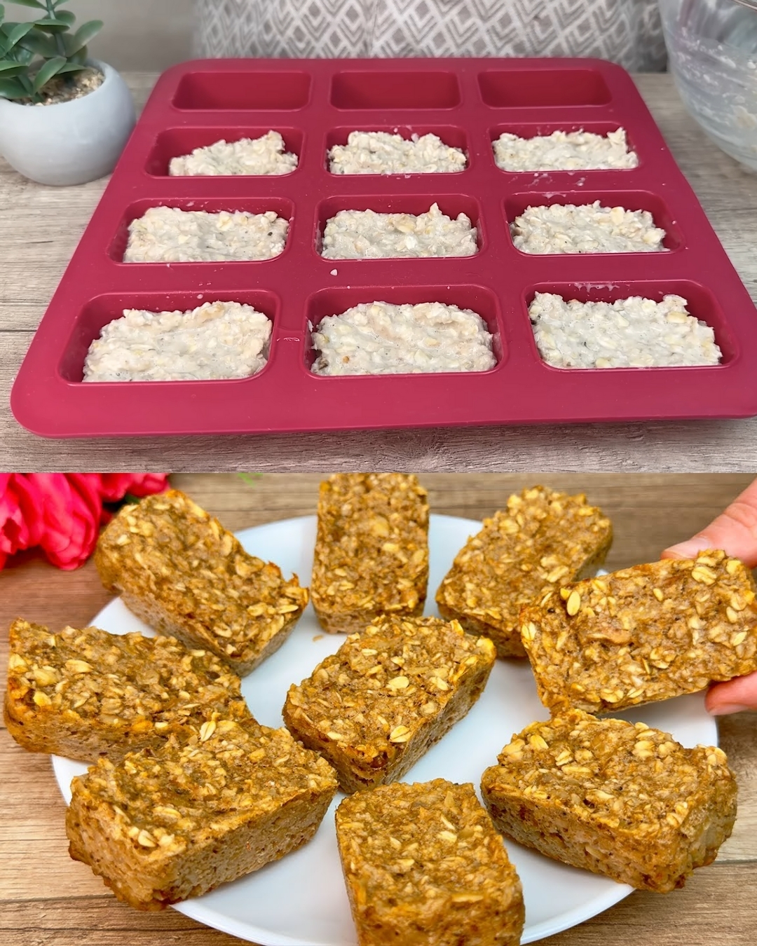Hearty Oatmeal-Apple Banana Walnut Breakfast Bake