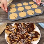 Healthy Apple & Oat Cookies with Chocolate Drizzle
